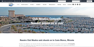 Diseño web para Club Náutico de El Campello