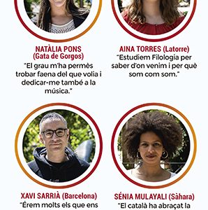 Flyer de la campaña publicitaria para universidad - Filología Catalana UA y UV