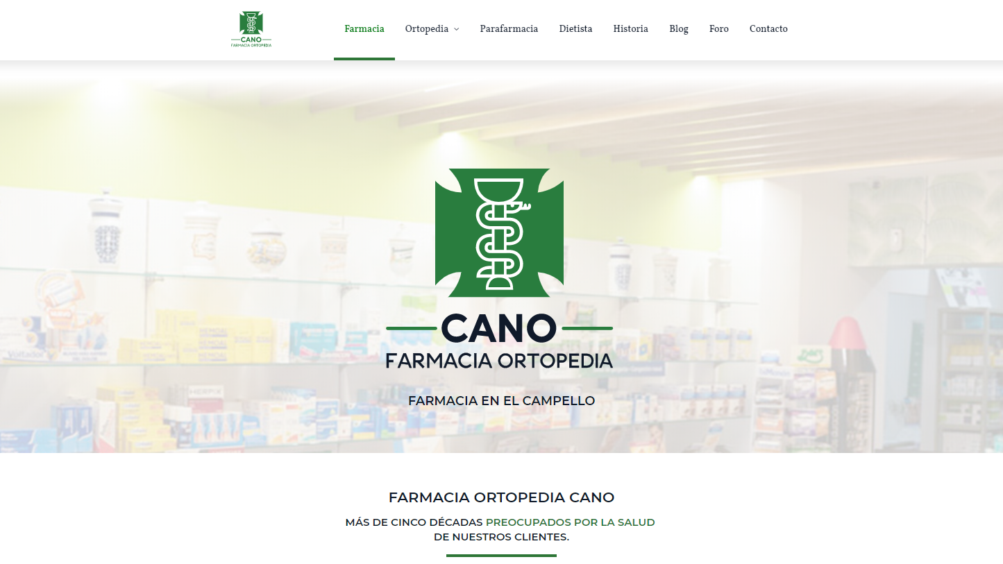Conception web à El Campello avec contenu et réseaux sociaux pour pharmacie