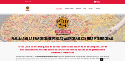 Diseño web para marca de paellas valencianas