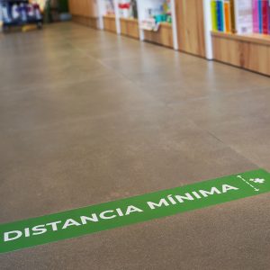 señal de distancia mínima para farmacias - diseño personalizable