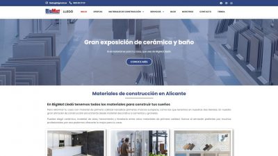 Diseño web para almacén de construcción BigMat Lledó - Sàrsia Publicitat